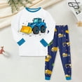 thumbnail image 2 of larppty Boys Planet Pajamas Sets Pjs Toddler 2 Piece Long Sleeve Sleepwear Kids Clothes Sets Dinosaur Shirts (Z02-White,5-6 Years), 2 of 5