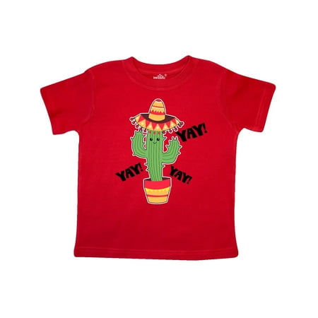 - Cactus with Sombrero Cinco De Mayo Toddler T-Shirt