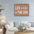 thumbnail image 3 of Stupell Industries Coastal Life Better In Sun Brown Gray Floating Frame Canvas Art, 31 x 25, by Lettered and Lined, 3 of 8