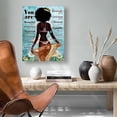 thumbnail image 4 of African American Wall Art Black King And Queen Canvas Print Painting Picture Artwork Black Girl Inspirational Quotes Wall Decor For Living Room Bedroom Office Home Decor Framed Ready To Hang 16x24Inch, 4 of 6