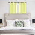 thumbnail image 4 of Yellow White Stripe Kitchen Curtains Short 54 Inch Length, Modern Rustic Vertical Striped Grommet Top Bedroom Living Room Curtains, Light Filtering Cafe Curtain Drapes 2 Panels Set 84''x54'', 4 of 9