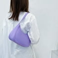 thumbnail image 3 of Sac à Main Mode Couleur Unie pour Femmes Fermeture Éclair en Nylon Hobos (Violet), 3 of 6