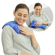 Nature Creation- Basic Herb Pack Heating Pad- Aromatherapy - Hot and Cold Therapy (Blue Flowers)