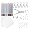 thumbnail image 3 of Heat Shrinkable Film Set Color Pencils Heat Shrinkable Film Heat Shrinkable Film Printable Shrink Film Set Heat Shrinkable Film Set 12-Colors Pencils Hole Puncher DIY Keychain, 3 of 8