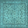 thumbnail image 1 of Ahgly Company Indoor Square Persian Light Blue Traditional Area Rugs, 7' Square, 1 of 4