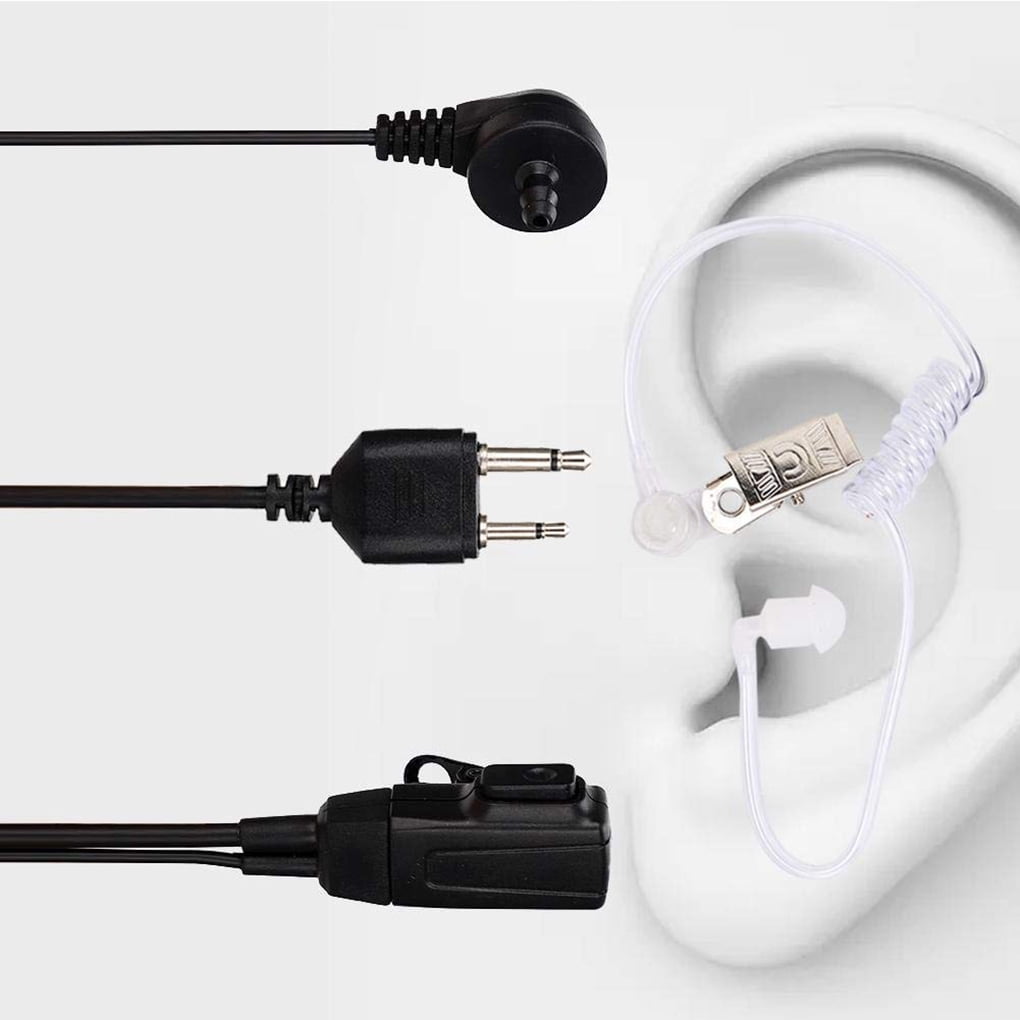 Elenxs Pin Walkie Talkie Headset Way Radio in-Ear Earpiece Headphone  Earphone Replacement for ICOM