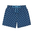 thumbnail image 6 of LRD Men's Swim Trunks with Compression Liner 7 Inch Inseam Shark Bite / Blue XL, 6 of 6