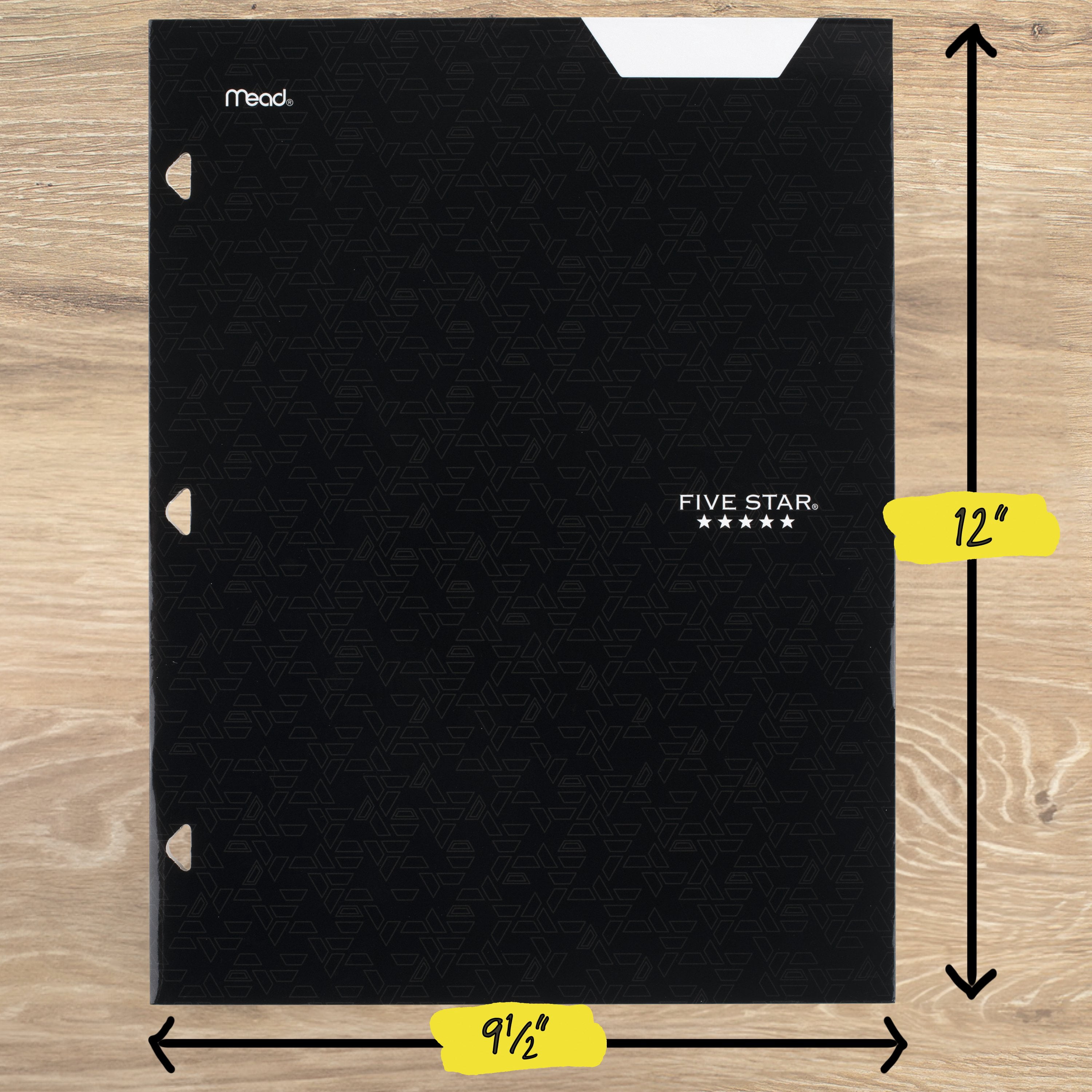 Five Star 4-Pocket Paper Folder, Black