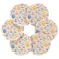 thumbnail image 7 of Yayeee 6 PCS Drink Coasters with Holder Set Woven Absorbent Round Tabletop Hot Pad, Purple Easter Eggs, 7 of 7