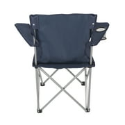 Ozark Trail Quad Folding Camp Chair with Cup Holder, Dark Blue