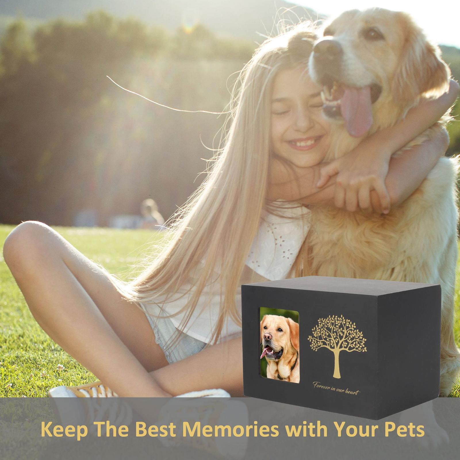 Dog or for Cat Tribute Keepsake Cremation Urn, Wood Keepsake Pet Urns for Dogs A