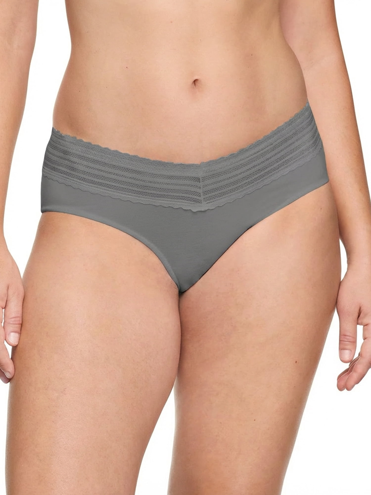 Warners® Blissful Benefits Women's Dig-Free Comfort Mid Waist Cotton Hipster with Lace 3-Pack S-3XL
