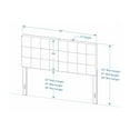 thumbnail image 6 of Varia 20" Tall Panel Upholstered Headboard, 3-Row Square Tufting, Queen Size, Dark Grey, 6 of 8