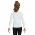 thumbnail image 5 of AHTJRT Long Sleeve Ribbed Knit Shirts for Girls Boys Comfy Soft Casual Slim Fit Crewneck Baselayers Fall Winter Athletic Basic Tops Tees White 4-8 Years, 5 of 5