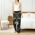thumbnail image 4 of Balery Tribal Style Raccoon Pantalones de pijama para mujer, pijamas ultraligeros, pantalones de estar por casa-3X-Large, 4 of 6