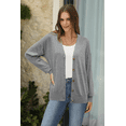 thumbnail image 3 of Arach&Cloz Women’s Wool Blend Lightweight Summer Business Casual Cardigan Sweaters, 3 of 6