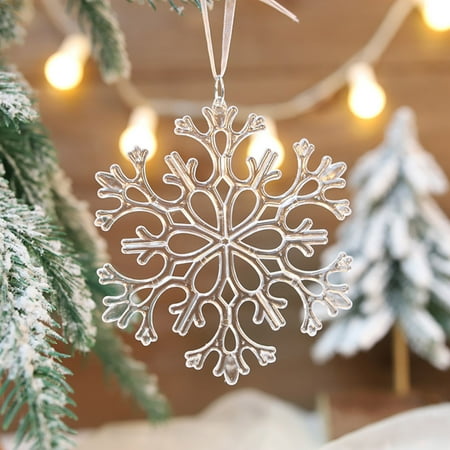 

Musatteng Party Decorations Theme New Christmas Transparent Snow Flake Ice Bar Christmas for Staircase Chandelier Long for Crafting Easter Hanging Decorations Carved Pendant Bead Auctions