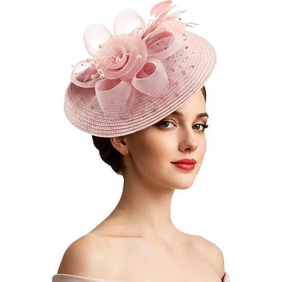 SRZYMJ Floral Wedding Hat for Womens Tea Party Fascinators Kentucky Derby Hats