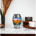 thumbnail image 5 of Sunflower Keepsake Urn For Ash Adult Male, 3-inch Sunset Mini Funeral Urn For Ashes For Women, Small Blue Cremationurns For Adult Ashes Women And Men, 5 of 7