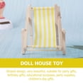 thumbnail image 4 of KALLORY 3 Pcs Miniature Tropical Beach Chairs and Stuff Yellow Foldable for, 4 of 7