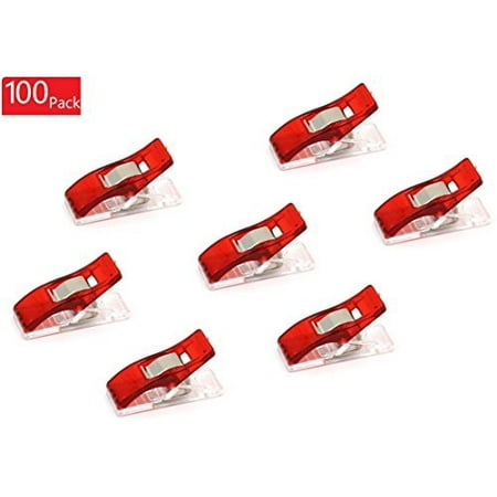 100-Pack Red All Purpose Craft Clips - Best for Sewing Clips, Quilting Clips, Crafters, Crochet, (Best Iron For Quilting)