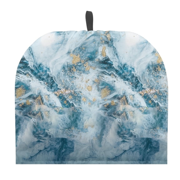 HELLHERO Gold Accents Abstract Teapot Cover Creative Polyester Canvas Women for Creative Gifts
