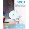 thumbnail image 5 of Surge Protector Outlet Extender - with Rotating Plug, 6 AC Multi Plug Outlet with 4 USB Ports (2 USB C), 1800J Wall Charger, 3-Sided Power Strip with Spaced Outlet Splitter for Home, Office, Travel, 5 of 14