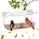 thumbnail image 1 of Comedero para pájaros LMHOME Clear Cardinal con soporte para 5 pájaros, 1 of 6
