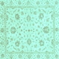 thumbnail image 1 of Ahgly Company Indoor Square Oriental Light Blue Modern Area Rugs, 4' Square, 1 of 4