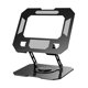 thumbnail image 3 of Soporte plegable para computadora portátil de escritorio, ventilado y con base giratoria de 360 degree. Negro, 3 of 9