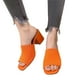 thumbnail image 1 of Zapatos Vestir Slip On Slides Sandalias Tacón Grueso Bloque Punto para Mujer, 1 of 9
