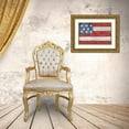 thumbnail image 3 of Brent, Paul 32x23 Gold Ornate Wood Framed with Double Matting Museum Art Print Titled - American Flag, 3 of 4