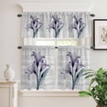 thumbnail image 6 of Abstract Gradient Stripe Curtain Valances Set Gray Yellow Watercolor Kitchen Curtains 36&nbsp;inch Length Rod Pocket Valance and Tiers 3 Piece Set Small Bedroom Bathroom Laundry Decor, 6 of 9