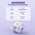 thumbnail image 3 of Teclado mecánico EPOMAKER Wisteria 39gf Linear 30 Switche, 3 of 7