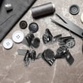 thumbnail image 4 of FONDOTIN 6pcs Jeans Metal Buttons Black Alloy Replacement Button Fastener for Men Pants Hats, 4 of 6