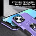 thumbnail image 5 of Compatible for iPhone 15 Case with Kickstand & Slide Camera Cover, Built-in 360° Rotate Ring Stand Magnetic Car Military Grade Shockproof Phone Cover Case for iPhone 15,Purple, 5 of 8