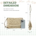 thumbnail image 2 of LHSHID Straw Clutch Purse for Women Envelope Wallet Straw Crossbody Shoulder Handbags Summer Beach Woven Bag, 2 of 6
