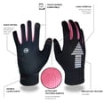 thumbnail image 2 of Evridwear Reflective Lightweight Running Cycling Touchscreen Gloves and Beanie Set (1 Set Pink), 2 of 7