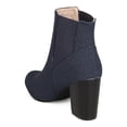 thumbnail image 3 of ML Mandarin-7 Women Faux Suede Almond Toe Chelsea Chunky Heel Bootie, 3 of 6