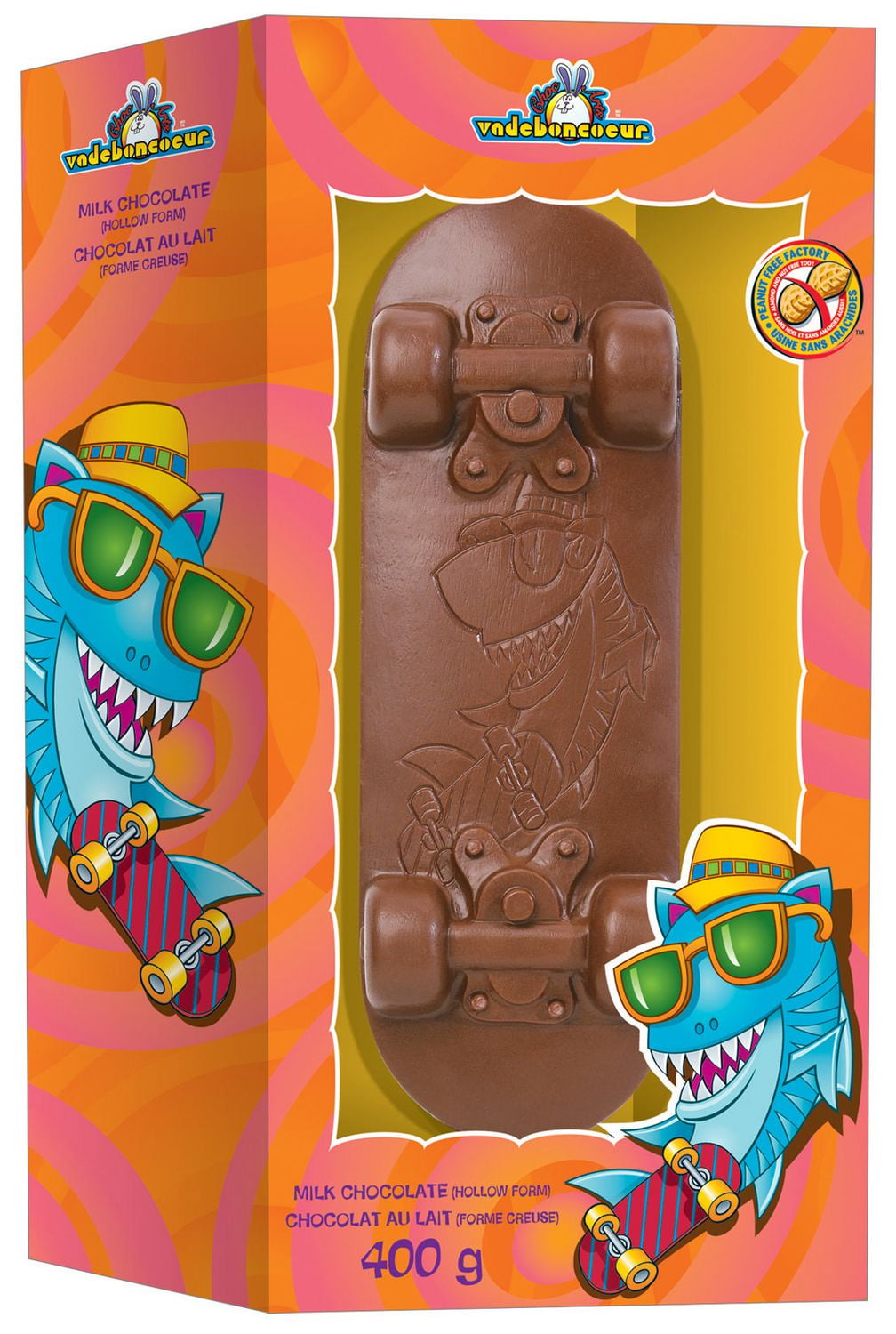 Chocolat au lait en forme de planche à roulette Freddo