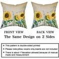 thumbnail image 4 of Sunflower Throw Pillows Butterfly Pillow Covers Honeybee Throw Pillow Cover Watercolor Yellow and Blue Floral Decorative Pillow Covers Double-Sided Printing Suitable for Home Outdoor 18x18inch, 4 of 6