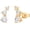 Yellow Gold Mini, variant on 14K Gold Plated Cubic Zirconia Ear Crawler Earrings - Faux Diamond Arrow Ear Climber Fashion Earrings for Women