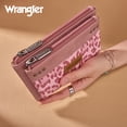 thumbnail image 7 of Wrangler Women's Large Minimalist Phone Wallet Stylish Double Zipper Cash Wallet with RFID Protection for Ladies, Dark Pink, 7 of 7