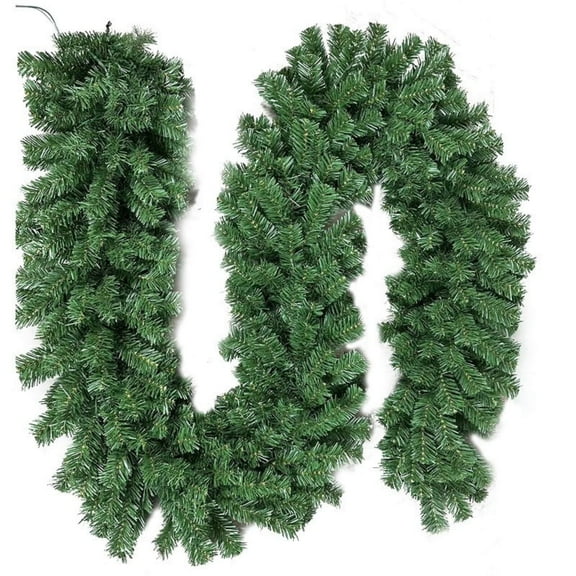 Hvmvliv Outdoor Christmas Garland 1Pc Simulation Rattan Christmas Tree Pendant Rattan Ring Green Decorative Christmas Rattan Pvc Christmas Decorations 8.85 Ft Green