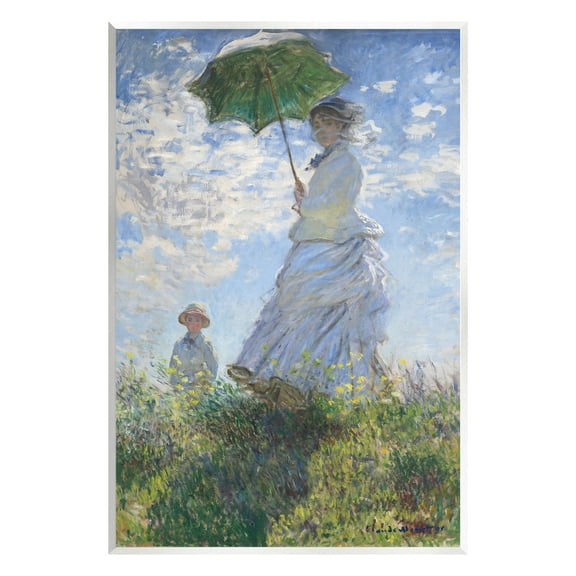 Stupell Industries Woman with a Parasol Classic Claude Monet Painting Painting Unframed Art Print Wall Art, Design by one1000paintings