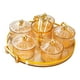 thumbnail image 5 of Bandeja de frutas secas, plato para servir dividido con asa, tarro para , recipiente para secos para banquete, accesorios de regalo, Ámbar, 5 of 8