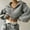 Gray, variant on Turilly Women's Coats and Jackets Women's Round Neck Pullover Long Sleeve Sweater Loose Women's Fashion Casual Shorts Set