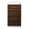 thumbnail image 3 of Hirsh 20-in Deep Mobile Pedestal 3-Drawer Metal Box/Box/File. White/Walnut, 3 of 5