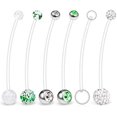 thumbnail image 1 of Briana Williams 14G Belly Navel Button Ring Mix Style Pregnancy Retainer 38mm, 1 of 4