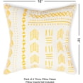 thumbnail image 3 of · REDEARTH · Printed Throw Pillow Cushion Covers-Woven Decorative Farmhouse Cases Set for Couch, Sofa, Bed, Chair, Dining, Patio, Outdoor, car; 100% Cotton (18"x18"; Mustard1) Pack of 4, 3 of 9